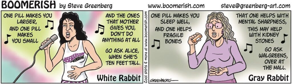 a cartoon of a woman with a white rabbit