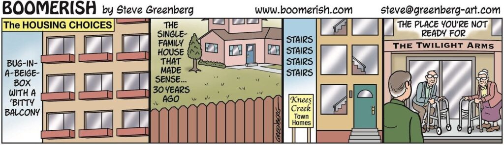 a cartoon of a house with a fence and a fence